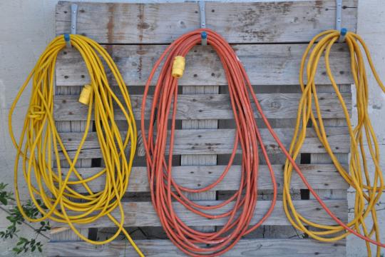 Yellow And Orange Extension Cords
